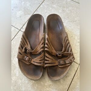 Brown Leather Birkenstocks